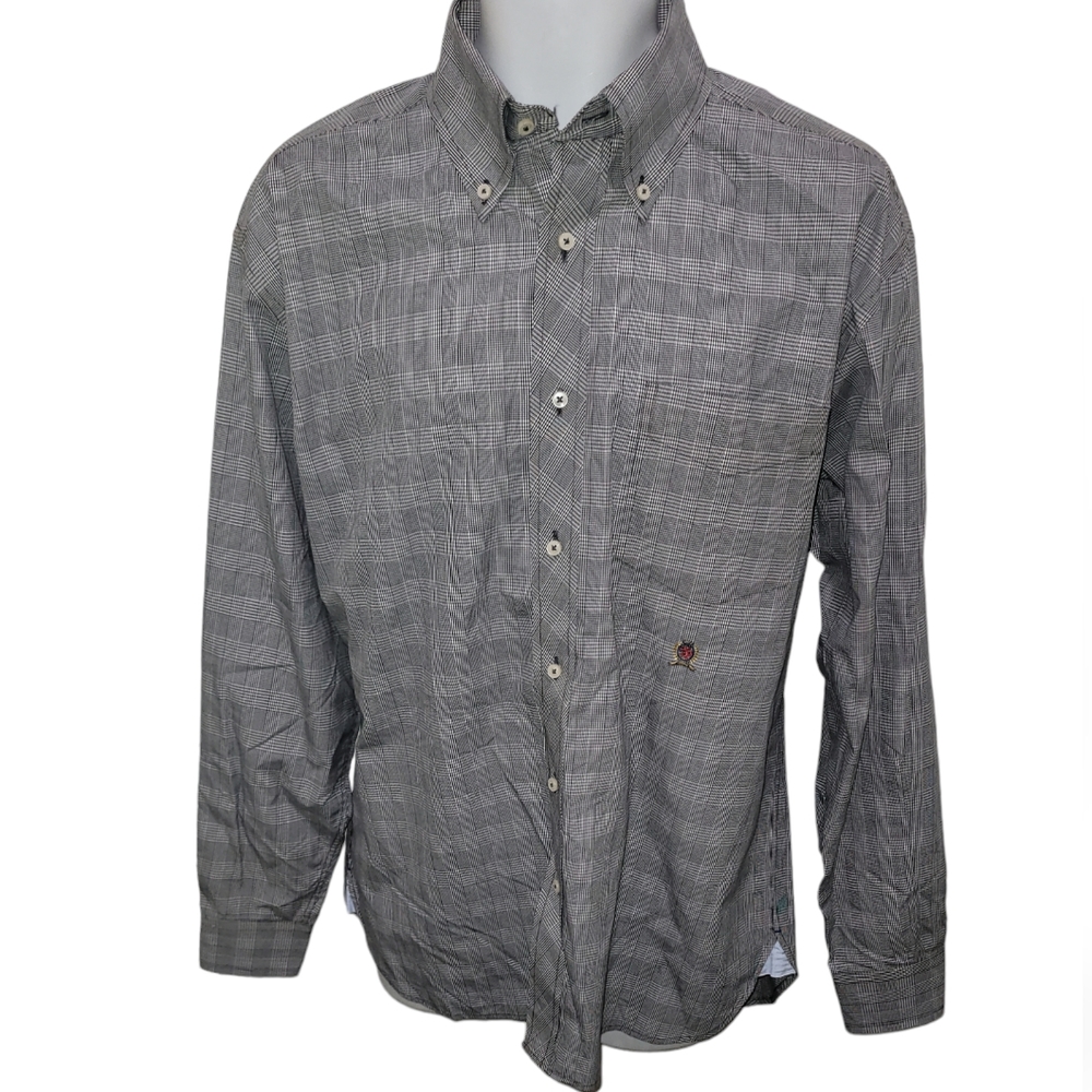 TOMMY HILFIGER Gingham Shirt Mens Large
